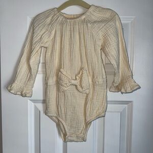 Boutique Cream Gauze Long Sleeve Bubble